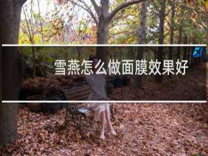 雪燕怎么做面膜效果好