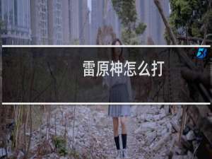 雷原神怎么打