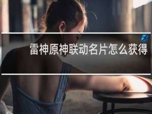 雷神原神联动名片怎么获得