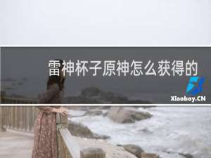 雷神杯子原神怎么获得的