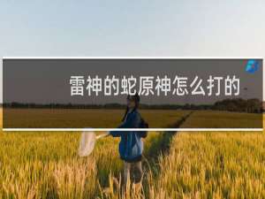 雷神的蛇原神怎么打的