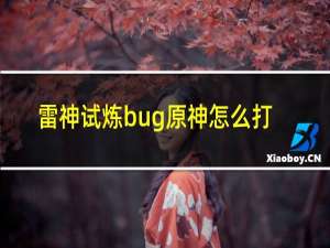 雷神试炼bug原神怎么打