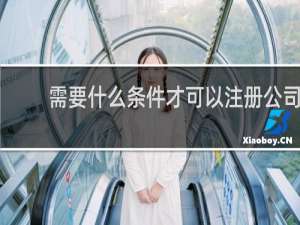 需要什么条件才可以注册公司