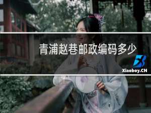 青浦赵巷邮政编码多少