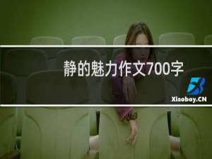 静的魅力作文700字