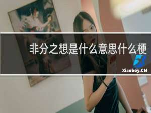 非分之想是什么意思什么梗