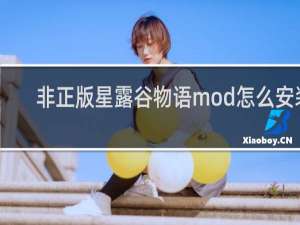 非正版星露谷物语mod怎么安装