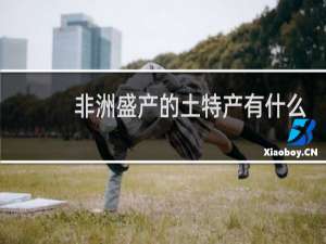 非洲盛产的土特产有什么