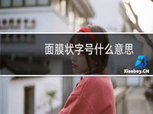 面膜状字号什么意思