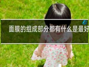 面膜的组成部分都有什么是最好的