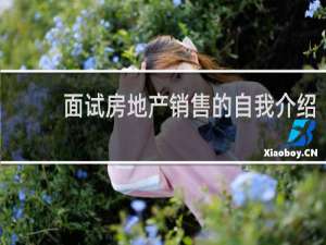 面试房地产销售的自我介绍