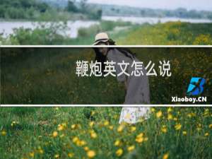 鞭炮英文怎么说