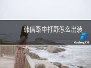 韩信路中打野怎么出装