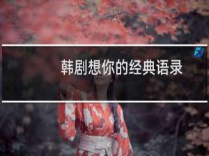 韩剧想你的经典语录