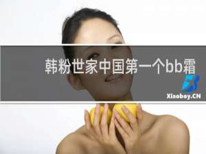 韩粉世家中国第一个bb霜