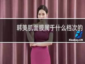 韩美肌面膜属于什么档次的