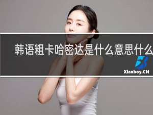 韩语粗卡哈密达是什么意思什么梗