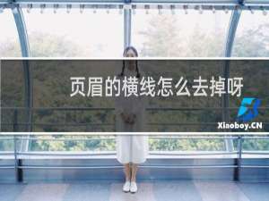 页眉的横线怎么去掉呀（页眉的横线怎么去掉）
