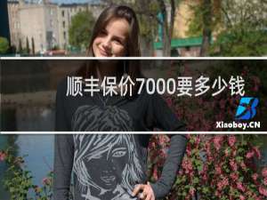 顺丰保价7000要多少钱