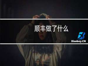 顺丰做了什么