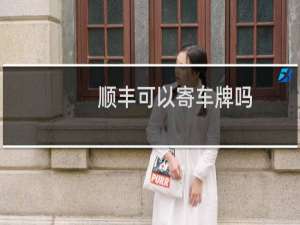 顺丰可以寄车牌吗