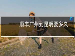 顺丰广州到昆明要多久