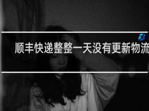 顺丰快递整整一天没有更新物流了
