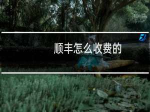顺丰怎么收费的