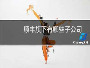 顺丰旗下有哪些子公司