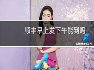 顺丰早上发下午能到吗