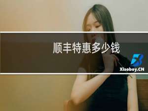 顺丰特惠多少钱
