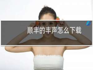 顺丰的丰声怎么下载