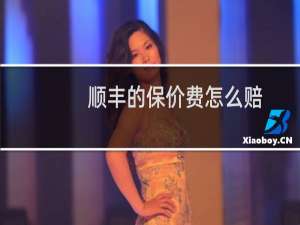 顺丰的保价费怎么赔