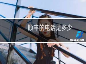 顺丰的电话是多少