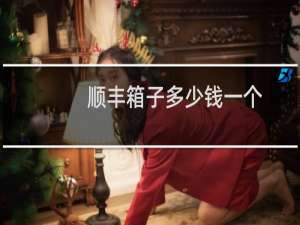 顺丰箱子多少钱一个