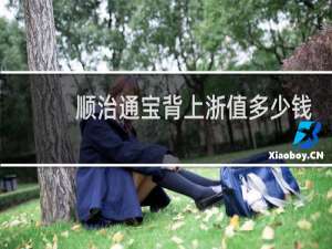 顺治通宝背上浙值多少钱