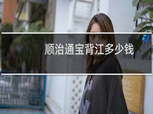顺治通宝背江多少钱