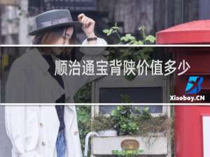 顺治通宝背陕价值多少