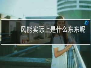 风能实际上是什么东东呢