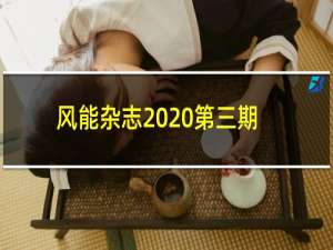 风能杂志2020第三期