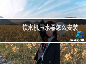 饮水机压水器怎么安装
