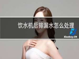 饮水机后排漏水怎么处理