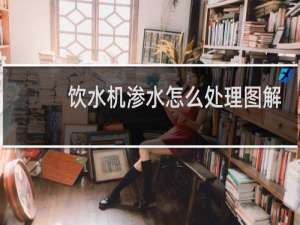 饮水机渗水怎么处理图解