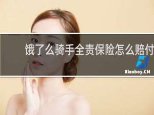 饿了么骑手全责保险怎么赔付