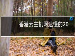 香港云主机网速慢的 没法使用