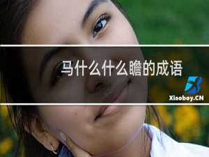 马什么什么瞻的成语