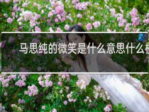 马思纯的微笑是什么意思什么梗