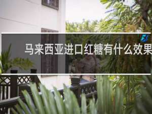 马来西亚进口红糖有什么效果