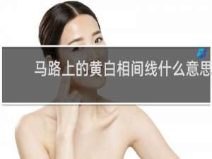 马路上的黄白相间线什么意思