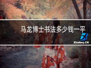 马龙博士书法多少钱一平